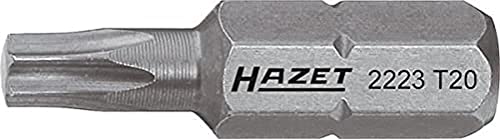 Hazet 2223-T30 Embout-tournevis hexagone massif 1/4'' torx intérieur Taille T 30 longueur 25 mm