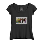 T-Shirt Femme Col Echancré The Beatles Yellow Submarine Dessin Film 70's Hippie Pop