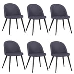 Lot de 6 Chaises Scandinaves "Morro" 78cm Gris