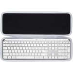 Lebakort Dur Étui Housse Cas Compatible avec Logitech MX Keys S/MX Keys/MX Keys S Plus Clavier Bluetooth Silencieux sans Fil (Blanc)