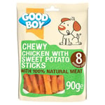 Good Boy - Chewy Chicken With Sweet Potato Sticks - Dog Treats - Made With 100% Natural Chicken Breast Meat - 90 Grams - Rawhide Free Dog Treats - Case of 10