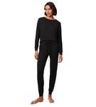 Triumph Women's Comfort Cozy Trouser Pajama Bottom, Black, 22