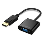 Adaptateur Display Port Mâle DP 1080p vers VGA Femelle Câble Convertisseur Noir - Visiodirect -