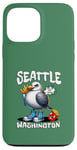 Coque pour iPhone 13 Pro Max Seattle Washington Seagull French Fries Souvenir drôle