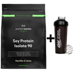 Soy Protein Powder Isolate Vanilla Crème 1KG + ON Shaker DATE FEB/2023