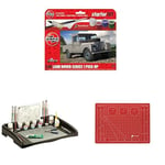 Bundle of Airfix Starter Set - A55012 Land Rover Series 1 Pick-Up Model Building Kit - Plastic Model Car Kits for Adults & Children, Also Includes The Humbrol Work Station & Matching A4 Cutting Mat