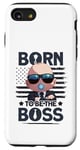 Coque pour iPhone SE (2020) / 7 / 8 Baby Boss Drapeau américain « Born To Be The Boss »