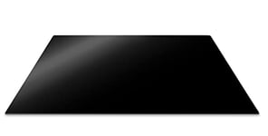 Pebbly - Planche de Protection Noire en Verre Trempé - Idéale pour plaque de cuisson, 57 x 50 cm - Plaque entière, Noir