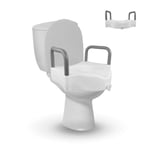 Mobiclinic, Rehausseur WC Adulte, Mod. Cibeles, Marque européenne, Rehausseur Toilette pour Adulte, Accoudoirs Rembourrés, Poignées, Hauteur 10 cm, pour Personnes Agées, Mobilité Réduite, Blanc