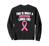 This Is What A Survivor Looks Like Breast Cancer Awareness Sweatshirt