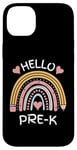 Coque pour iPhone 14 Plus Hello Pre-K Crayon arc-en-ciel pour enfant