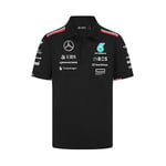 Mercedes AMG Petronas officiella Formel 1 Team Pikétröja för män Svart Svart XL