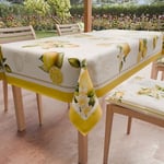 PETTI Artigiani Italiani - Nappe Anti-Taches rectangulaire pour Table de Cuisine, Motif Lemon_02 x 6 Places (140 x 180 cm) 100% fabriquée en Italie