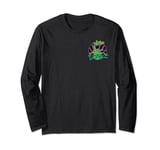 Rugrats Cute Reptar Retro Small Left Chest Pocket Kanji Logo Long Sleeve T-Shirt