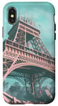 Coque pour iPhone X/XS Ruines de la Tour Eiffel futuriste – Post-apocalyptique