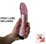 Vibrator Dildo 6 Inch GIRTHY Pink Vibe Realistic Ladies Vagina Sex Toy + LUBE