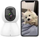 Caméra Surveillance Wifi Intérieur 1080P, Camera Ip 360 ° Pan/Tilt Compatible Alexa Google Home, Vision Nocturne, Suivi De Mouvement, Audio Bidirectionnel Pour Bébé Et Animal, 2,4Ghz