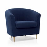 SOFASKINS® Housse pour Fauteuil - Housse de canapé Super élastique - Design Exclusif - Respirant et Durable - Facile à Installer - 60-90 cm - Bleu Marine