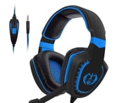 Kuulokkeet langallinen Gaming Headset Noise Isolating Overear Headphone with Mic. Äänenvoimakkuuden säätö Bass Surround PC PS4 PS5