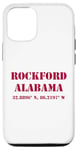 Coque pour iPhone 12/12 Pro Rockford Alabama Coordonnées Souvenir