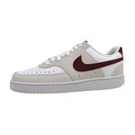 NIKE Homme Court Vision LO Sneaker, White Team Red Adobe Dragon Red, 37.5 EU