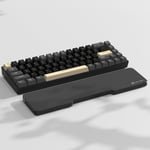 Repose-Poignet en Acrylique CNC à 68 Touches, Repose-Paume Transparent, pour Clavier Mécanique Compact de Gaming à 60%, Support Ergonomique pour Poignets, pour Bureaux et Maisons - Noir