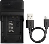 NP-BK1 USB Chargeur pour Sony Cyber-Shot DSC-S750,DSC-S780,DSC-S950,DSC-S980,DSC-W180,DSC-W190,DSC-W370,MHS-PM5,Webbie HD,Webbie MHS-PM1 Caméra et Plus(Q557)