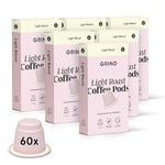 Grind Light Blend Coffee Pods – Pack of 60 Coffee Capsules – Nespresso® Original Machine Compatible Pods – Home-Compostable Coffee Pods – Tasting Notes of Vanilla, Red Apple, Cocoa Powder