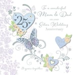 Wedding Anniversary Card - 25th Silver - Mum & Dad - 3D Talking Pictures Deluxe