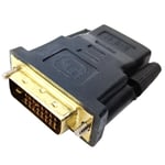 DVI-D 24+1 to HDMI Female Adapter PC LCD Monitor GPU Dual Way Converter Plug