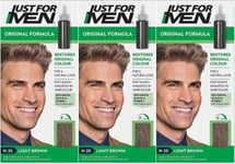 Just for Men Natural Light Brown  Shampoo in Hair colour H-25 - Pack of 3