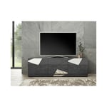 Meuble tv vittoria gris anthracite laqué 181 cm