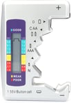 Testeur de Batterie Numérique Détecteur de Capacité de Batterie Vérificateur de de Batterie Numérique Outil de Mesure 90 X 60 Mm pour Piles Bouton, AA, AAA, Pile Carrée 9 V.[V107]