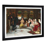 Big Box Art Framed Print of John William Waterhouse Consulting The Oracle Design | Wall Art Picture| Home Decor for Kitchen, Living Room, Bedroom, Hallway, Black, A2 / 24.5x18 Inch / 62x45cm