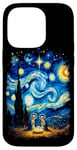 Coque pour iPhone 14 Pro Premier Noël Nuit étoilée Van Gogh Naissance de Jésus