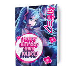 Hatsune Miku Birthday Card Anime Birthday Card Includes Envelope 7x5 Inches