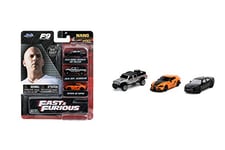 Jada JAN32481 Fast and Furious Lot de 3 Voitures moulées sous Pression, échelle 1:87, Taille Unique