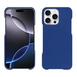 Coque cuir Apple iPhone 16 Pro Max - Coque arrière - Bleu - Cuir lisse - Neuf