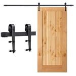 Hebitod Ferrure de porte coulissante - Kit complet avec roulettes et rail - 363 cm - Charge maximale : 200 kg - Système de porte coulissante - Accessoires de porte coulissante - Flèche