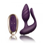 Rocks Off Cocktail Couples Anal Vibrator Purple Remote Control Butt Plug Sex Toy