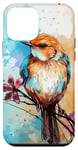 iPhone 12 mini House Wren Cute Alcohol Ink Art Bird Case