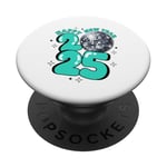 New Year 2025 Disco Ball Party NYE New Year Eve Retro Aqua PopSockets Adhesive PopGrip