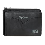 Pepe Jeans Jacket Porte-Monnaie avec Porte-Cartes Noir 11 x 7 x 1,5 cm Cuir by Joumma Bags, Noir, Talla única, Porte-Monnaie avec Porte-Cartes