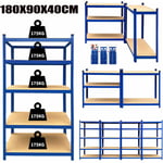 Dayplus - 180cm étagère de rangement étagère robuste étagère enfichable 875kg étagère D'atelier étagère de sous-sol en métal