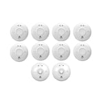 8 x FireAngel SW1-PF-T Mains Optical Smoke Alarms+ 2 x HW1-PF-T Mains Heat Alarm