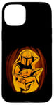 Coque pour iPhone 15 Plus Star Wars The Mandalorian Halloween Pumpkin Carving