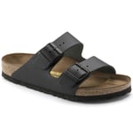 Birkenstock Unisex Arizona Natural Leather Regular Black, 36