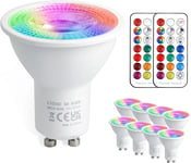 Ampoule LED GU10 6W 12 Couleurs Ampoules Spot LED Changement De Couleur RGBW, Di