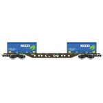 FS 4 ASSI CONTAINER WAGON "NIZZI" EP.V-VI 1:87 Rivarossi Treni Die Cast