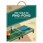 MISTER GADGET, MG3385, Table de Ping Pong 60x30cm, Petit Modèle, Divertissement Fun, Bois MDF et Plastique, Vert, Noir, Blanc, Bleu, Rouge, Dimensions : 60 x 30 x 7 cm